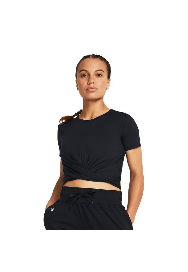 Top treningowy damski Under Armour Motion Crossover Crop. Kolor: czarny