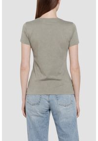 Guess - GUESS Zielony damski t-shirt Mini Triangle, Rozmiar XS. Kolor: zielony #2