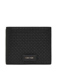 Calvin Klein Portfel Embossed Woven Billfold W/ Coin LV04D1125G Czarny. Kolor: czarny. Materiał: skóra #1