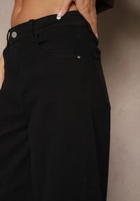 Renee - Czarne Jeansy o Kroju Balloon High Waist Zalirune. Okazja: na co dzień, na spacer. Stan: podwyższony. Kolor: czarny. Styl: elegancki, casual #3