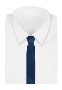 Męski Krawat - Angelo di Monti - Granat z Delikatną Fakturą. Kolor: niebieski. Materiał: tkanina. Styl: wizytowy, elegancki #2