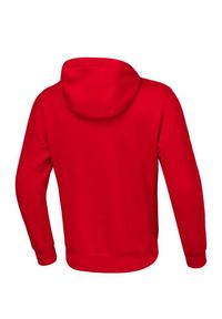 PITBULL - Bluza męska Pitbull rozpinana z kapturem Small Logo. Typ kołnierza: kaptur. Kolor: czerwony. Sport: fitness