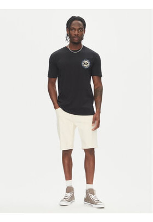 Quiksilver T-Shirt Circle Back Ss EQYZT08054 Czarny Regular Fit. Kolor: czarny. Materiał: bawełna