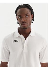 Kappa Polo Logo Sharas Mss 302B3D0 Biały Regular Fit. Typ kołnierza: polo. Kolor: biały. Materiał: bawełna #4