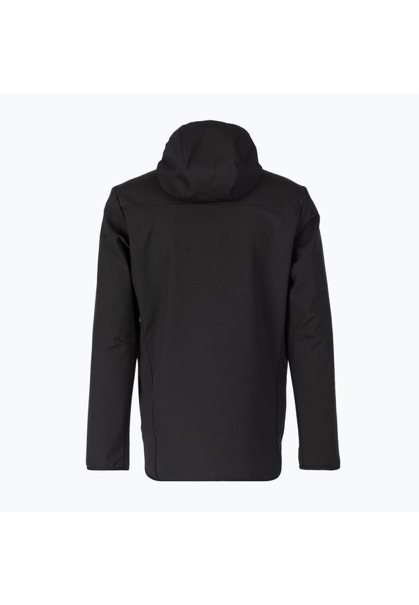 Kurtka softshell męska Jack Wolfskin Bornberg Hoody. Kolor: czarny, szary, wielokolorowy. Materiał: softshell. Sport: turystyka piesza