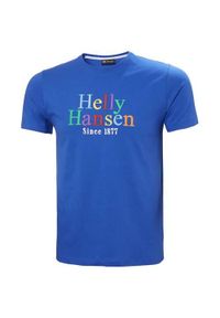 Koszulka sportowa męska Helly Hansen Core Graphic. Kolor: wielokolorowy. Długość rękawa: krótki rękaw. Długość: krótkie