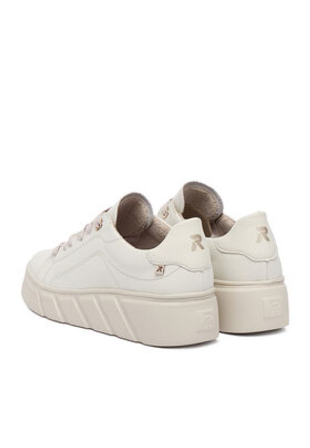 Rieker Sneakersy W2601-82 Biały. Kolor: biały. Materiał: skóra, syntetyk