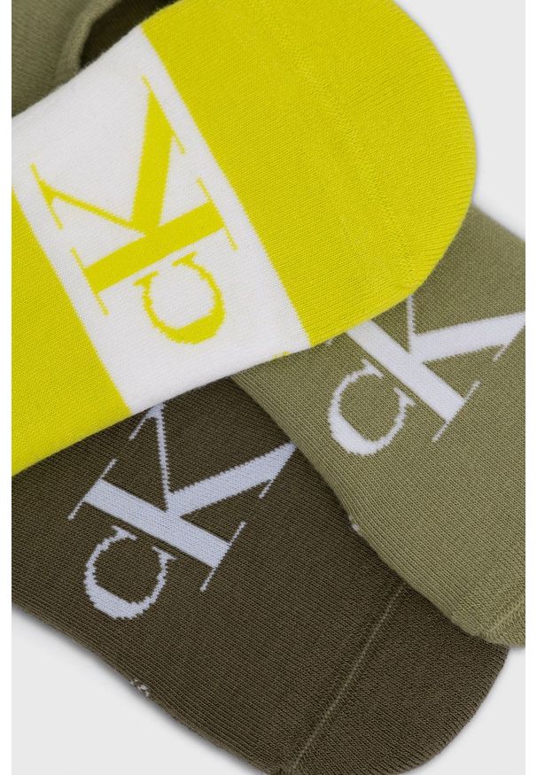 Calvin Klein skarpetki (3-pack) męskie kolor zielony. Kolor: zielony