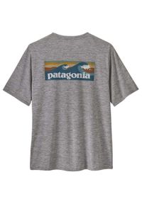 Patagonia - Koszulka trekkingowa męska Cap Cool Daily Graphic. Kolor: szary. Materiał: poliester. Długość rękawa: krótki rękaw. Długość: krótkie