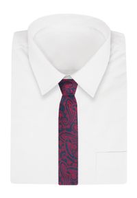 Alties - Krawat - ALTIES - Granatowo-Czerwony, Wzór. Kolor: czerwony, niebieski, wielokolorowy. Materiał: tkanina. Styl: elegancki, wizytowy