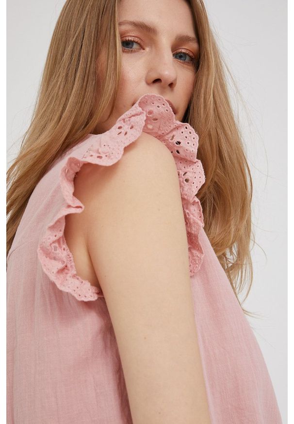 Answear Lab koszula bawełniana damska kolor różowy. Kolor: różowy. Materiał: bawełna. Styl: wakacyjny