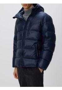 Reserved - Pikowana kurtka z puchem - granatowy. Kolor: niebieski. Materiał: puch