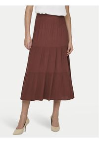 only - ONLY Spódnica maxi Mikka 15324808 Brązowy Regular Fit. Kolor: brązowy. Materiał: wiskoza