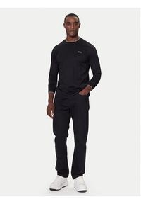 Karl Lagerfeld - KARL LAGERFELD Longsleeve 755001 554200 Czarny Regular Fit. Typ kołnierza: dekolt w karo. Kolor: czarny. Materiał: bawełna. Długość rękawa: długi rękaw #4
