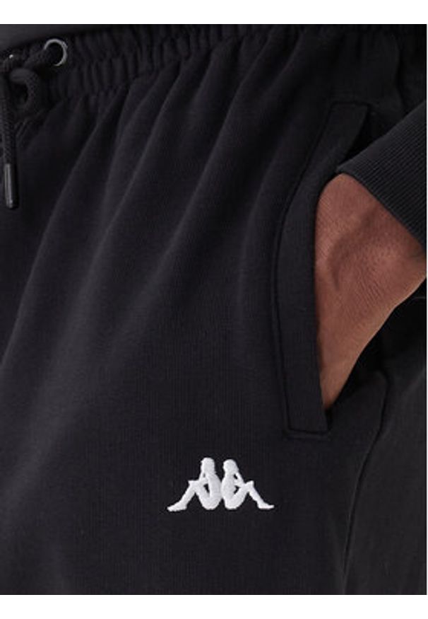 Kappa Spodnie dresowe 351Y41W 005 Czarny Regular Fit. Kolor: czarny. Materiał: bawełna