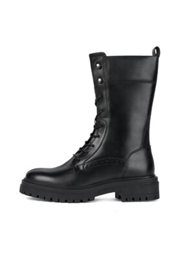 Geox Botki D Iridea D36HRE 00043 C9999 Czarny. Kolor: czarny. Materiał: skóra