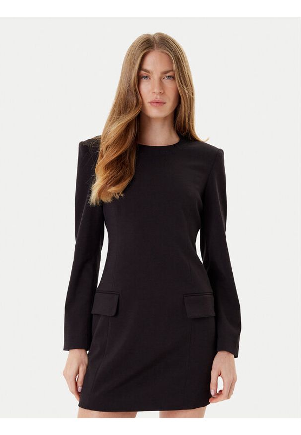 Armani Exchange Sukienka codzienna XW000661 AF16142 UC001 Czarny Regular Fit. Okazja: na co dzień. Kolor: czarny. Materiał: syntetyk. Typ sukienki: proste. Styl: casual