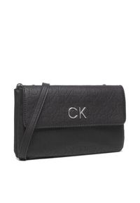 Calvin Klein Torebka Re-Lock Dbl Crossbody Bag Perf K60K609399 Czarny. Kolor: czarny. Materiał: skórzane