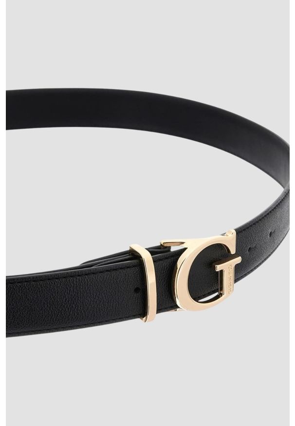 Guess - GUESS Czarny damski pasek Bianca H30, Rozmiar S. Kolor: czarny. Materiał: jeans