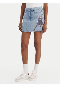 Hugo - HUGO Spódnica jeansowa Gadele 50557549 Niebieski Regular Fit. Kolor: niebieski. Materiał: bawełna #1