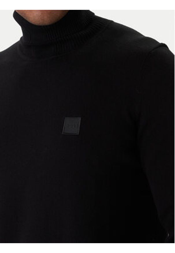 BOSS - Boss Golf Akiro S 50527573 Czarny Regular Fit. Typ kołnierza: golf. Kolor: czarny. Materiał: bawełna