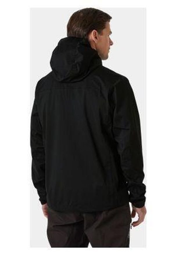 Kurtka przeciwdeszczowa męska Helly Hansen Momentum 3L Stretch. Kolor: czarny. Sport: turystyka piesza
