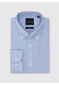 Pako Lorente - PAKO LORENTE - Niebieska koszula w pepitkę. Kolor: niebieski. Materiał: bawełna. Długość rękawa: długi rękaw. Długość: długie #5