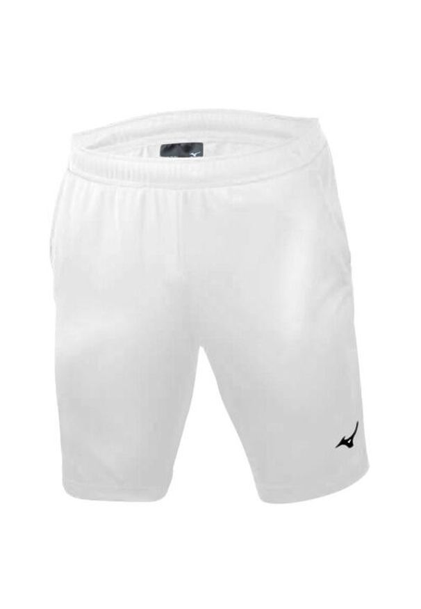 Spodenki dziecięce Mizuno Team nara train. Okazja: na uczelnię. Kolor: biały. Styl: sportowy. Sport: joga i pilates