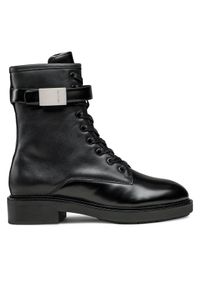 Calvin Klein Botki Combat Boot W/Hw HW0HW01360 Czarny. Kolor: czarny. Materiał: skóra