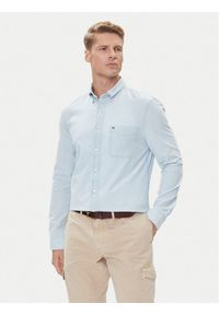TOMMY HILFIGER - Tommy Hilfiger Koszula MW0MW39431 Błękitny Regular Fit. Kolor: niebieski. Materiał: bawełna