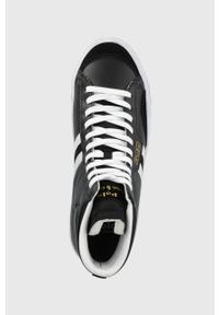 Polo Ralph Lauren sneakersy skórzane GERVIN kolor czarny. Nosek buta: okrągły. Zapięcie: sznurówki. Kolor: czarny. Materiał: skóra. Szerokość cholewki: normalna. Obcas: na obcasie. Wysokość obcasa: niski #3