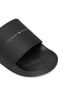 TOMMY HILFIGER - Tommy Hilfiger Klapki Hilifger Nyc Pool Slide FM0FM05432 Czarny. Kolor: czarny. Materiał: skóra