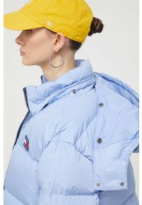 Tommy Jeans kurtka puchowa damska kolor niebieski zimowa. Kolor: niebieski. Materiał: puch. Sezon: zima #6