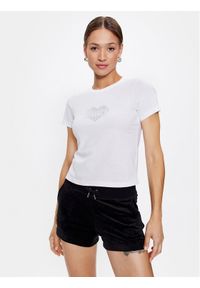 Juicy Couture T-Shirt Haylee JCMCT223256 Biały Regular Fit. Kolor: biały. Materiał: bawełna