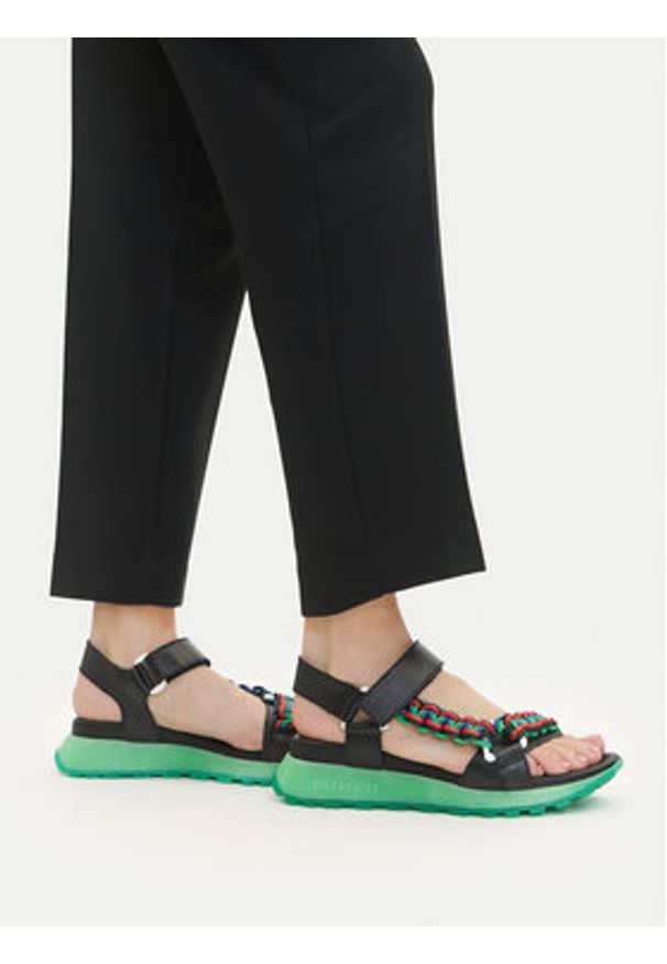 Hispanitas Sandały Maui HV253898 Czarny. Kolor: czarny. Materiał: skóra