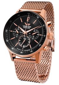 Zegarek męski Vostok Europe VK63-560B689B różowe złoto. Kolor: złoty, wielokolorowy, różowy #1