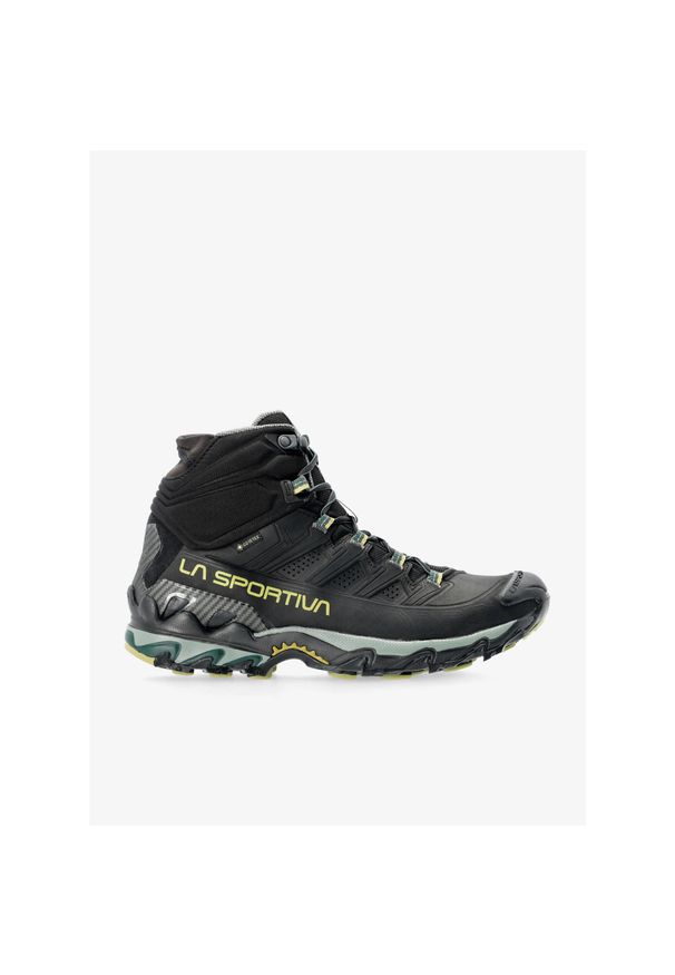 LA SPORTIVA - Buty turystyczne męskie La Sportiva Ultra Raptor II Mid Leather GTX. Wysokość cholewki: za kostkę. Kolor: czarny. Materiał: skóra, materiał. Szerokość cholewki: normalna. Styl: sportowy. Sport: turystyka piesza