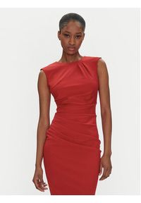 Rinascimento Sukienka koktajlowa CFC0122548003 Czerwony Regular Fit. Kolor: czerwony. Materiał: syntetyk. Styl: wizytowy