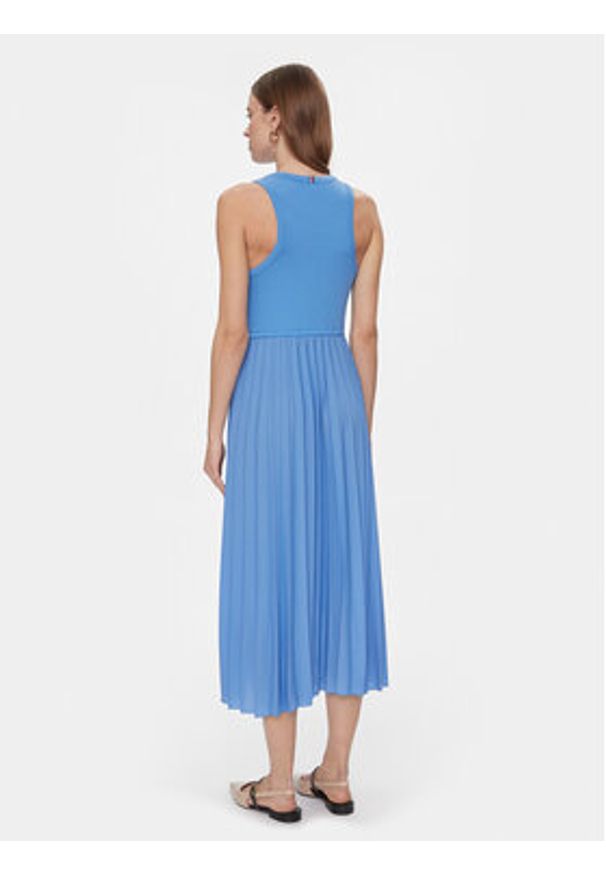 TOMMY HILFIGER - Tommy Hilfiger Sukienka codzienna WW0WW39342 Niebieski Regular Fit. Okazja: na co dzień. Kolor: niebieski. Materiał: wiskoza. Typ sukienki: proste. Styl: casual