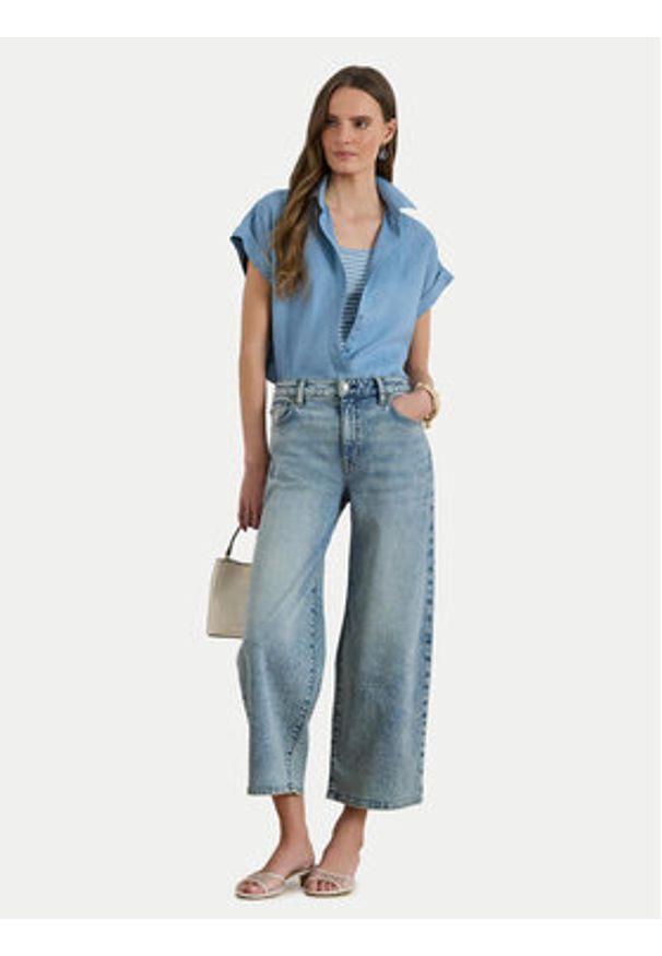 Lauren Ralph Lauren - LAUREN RALPH LAUREN Koszula 200874259011 Błękitny Relaxed Fit. Kolor: niebieski. Materiał: len