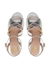 Love Moschino - LOVE MOSCHINO Sandały JA16089G1MIF090B Srebrny. Kolor: srebrny. Materiał: skóra #5