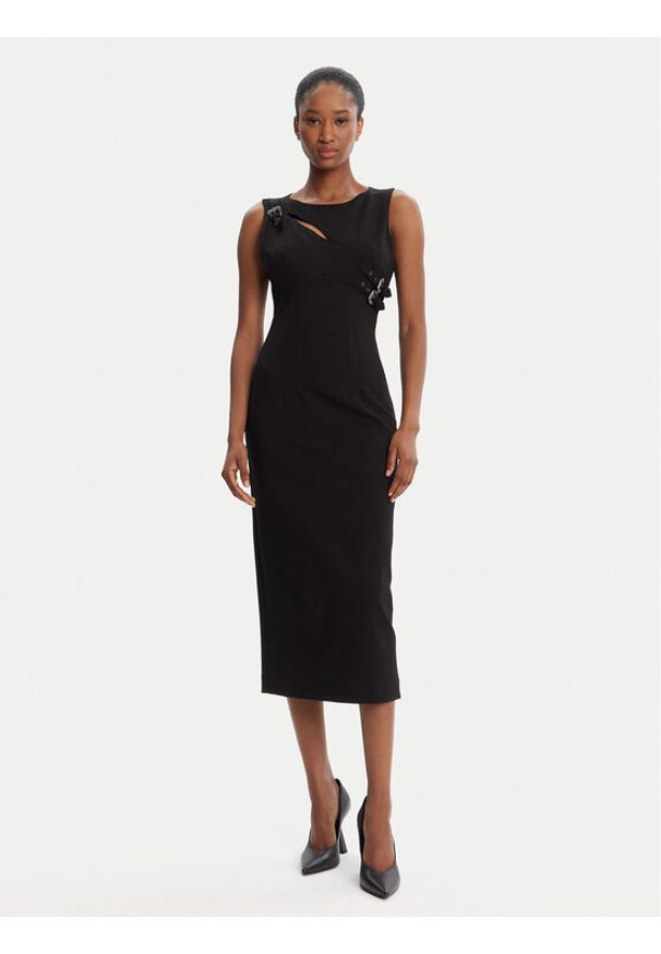 Versace Jeans Couture Sukienka codzienna 79HAO908 J0092 Czarny Slim Fit. Okazja: na co dzień. Kolor: czarny. Materiał: syntetyk. Typ sukienki: proste. Styl: casual