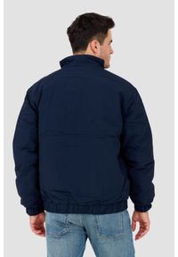Tommy Jeans - TOMMY JEANS Granatowa męska kurtka przejściowa z drobnym logo, Rozmiar M. Kolor: niebieski. Materiał: poliamid. Wzór: bez wzorów