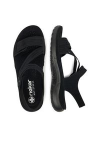 Rieker Sandały 64870-02 Czarny. Kolor: czarny. Materiał: syntetyk, materiał #3