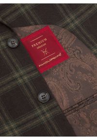 Pako Lorente - PAKO LORENTE – Brązowa marynarka męska w kratę. Okazja: na co dzień. Kolor: brązowy. Materiał: wełna. Styl: casual #2