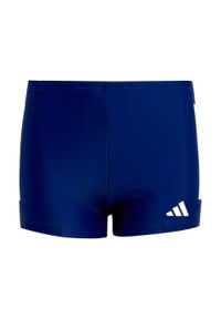 Adidas - Bokserki 3-Stripes Swim Kids. Kolor: niebieski, biały, wielokolorowy. Materiał: materiał #1