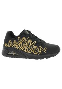 skechers - Buty do chodzenia damskie Skechers 177975BKGD. Kolor: czarny. Materiał: materiał, syntetyk. Szerokość cholewki: normalna. Sport: turystyka piesza
