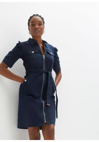 bonprix - Sukienka dżinsowa z zamkiem. Kolor: niebieski #1