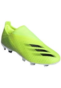 Adidas - Buty piłkarskie adidas X Ghosted.3 Ll Fg M FW6969 żółte wielokolorowe. Okazja: na co dzień. Kolor: wielokolorowy. Materiał: włókno, dzianina. Szerokość cholewki: normalna. Sport: piłka nożna #2