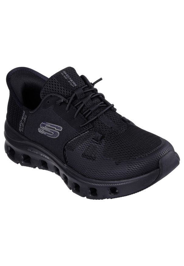 skechers - Adidasy Skechers Glide-step Pro, Kobiety. Okazja: na co dzień. Kolor: czarny. Materiał: syntetyk, tkanina